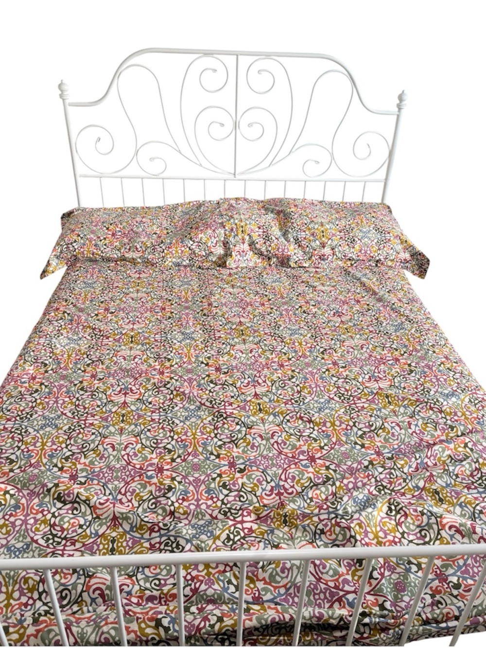 Crate & Barrel Lucia Duvet Set in King Colourful Boho Medallion - Picture 12 of 12